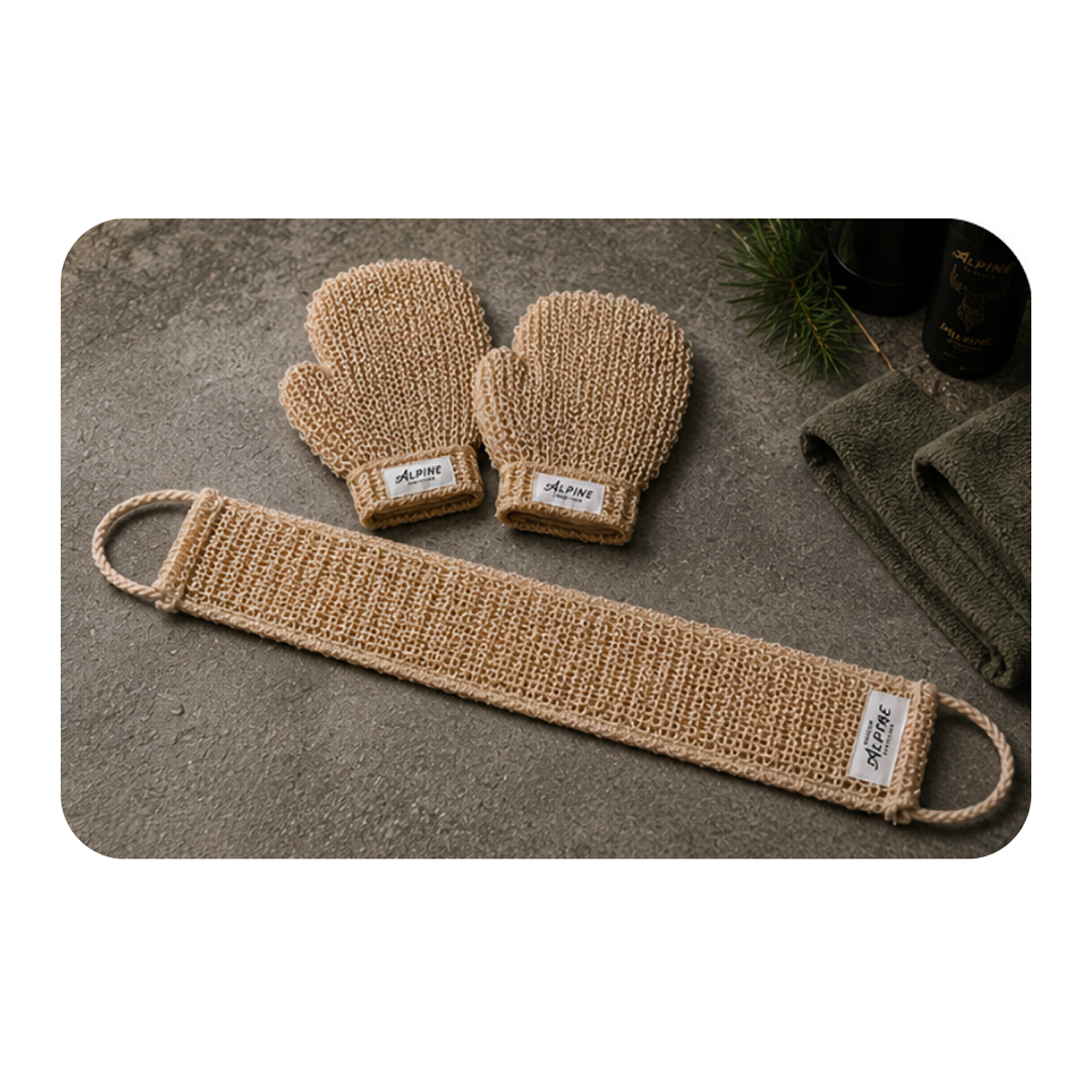Alpine Provisions Shower With a Friend™ | Natural Jute Exfoliating Set